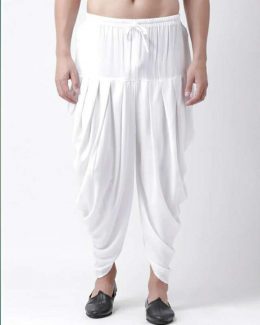 Cotton White Dhoti Free Size