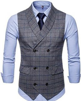 Men’s Design V-Neck Slim Fit Collar Jacket+Shirt