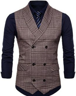 Men’s Design V-Neck Slim Fit Collar Jacket