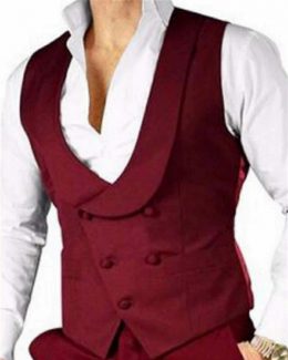 Men’s Design U-Neck Slim Fit Collar  Jacket+Shirt