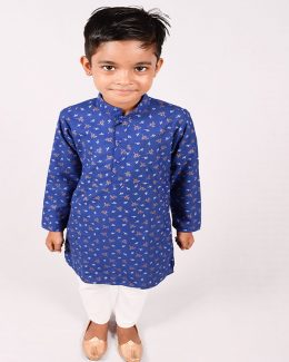 Best Colour Kid’s Print Kurta with  Pajama