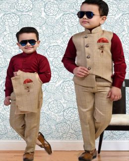 Stylish Kid’s Boy’s Shirt With Jacket Set