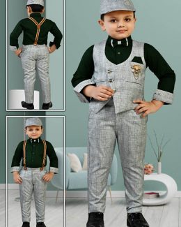 Stylish Kid’s Boy’s Shirt With Jacket Set