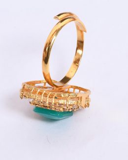 Rajwada Goldlook Rings Jadai Hand setting