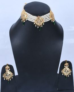 Rajwadi Jadau Cheekset Jewellery