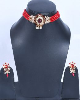 Rajwadi Goldlook Kundan jadau Cheekset Jewellery