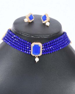 Rajwadi  Artificial Kundan jadau Cheekset Jewellery