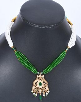 Rajwadi  Artificial jadau Cheekset Jewellery