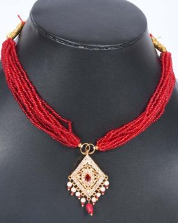 Rajwadi  Artificial jadau Cheekset Jewellery