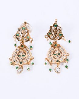 Rajputi Orignal Goldlook jadau Ad Stone  Earing Jewellery